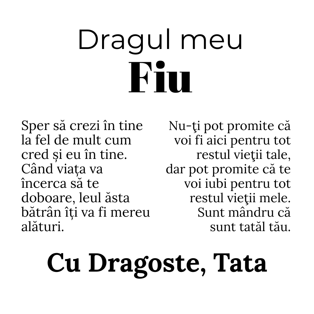Cadou pentru dragul meu fiu– lănțișor cruce