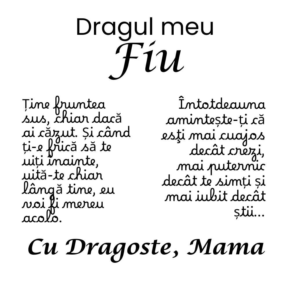 Cadou pentru fiul meu drag- lănțișor cruce