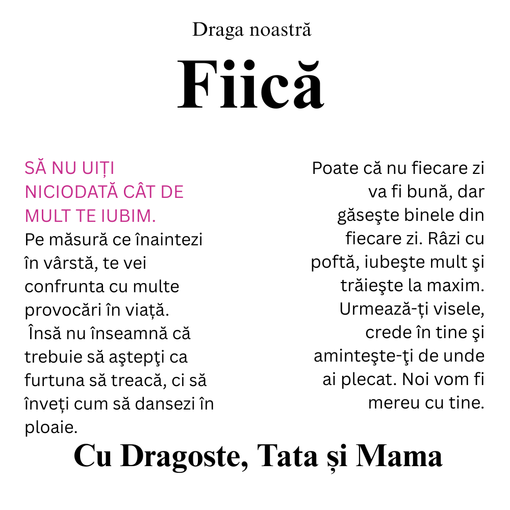 Cadou pentru  draga mea  fiică-lănțișor inimă simpla