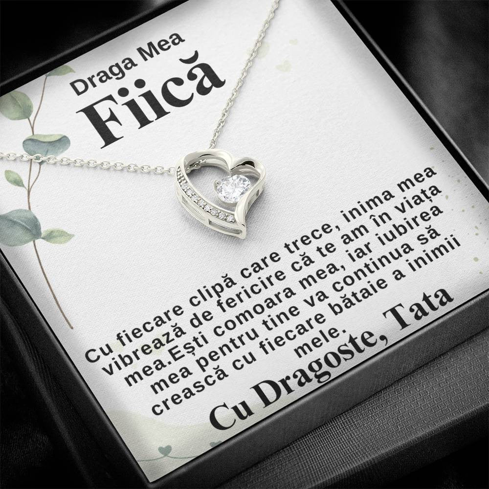 Draga Mea Fiică-Colier Inima Forever