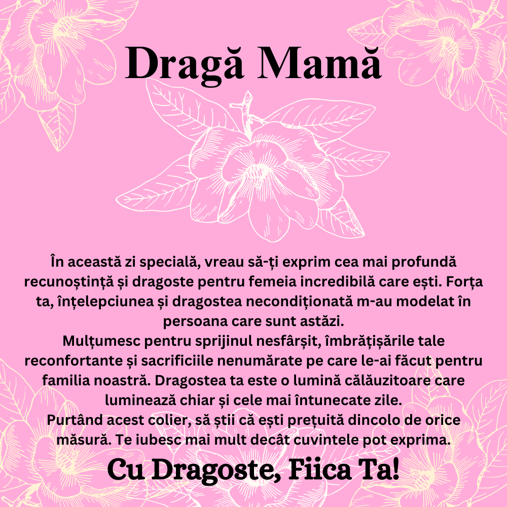 Draga Mamă - Colier Love Knot Aniversar