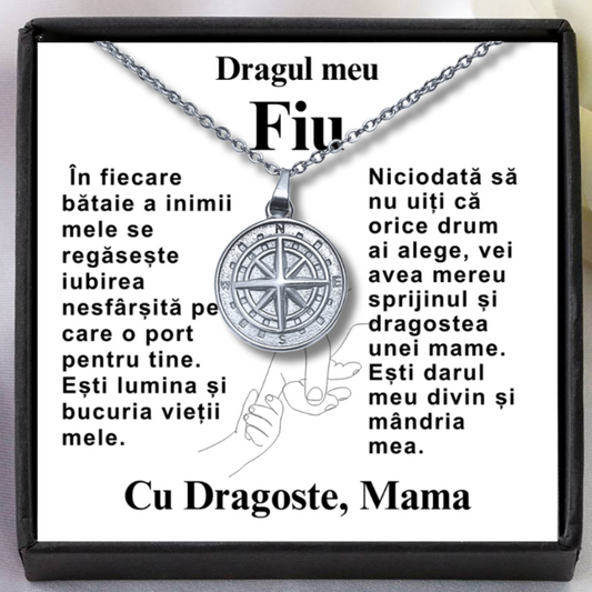My Dear Son - Compass Necklace from Mom