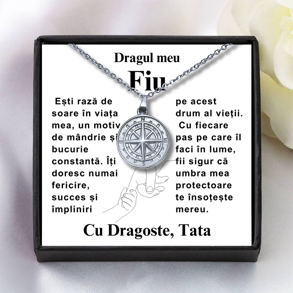 My Dear Son - Compass Necklace from Dad