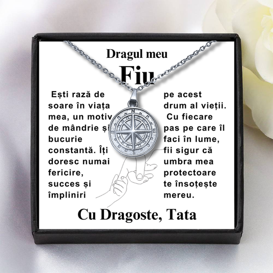 My Dear Son - Compass Necklace from Dad