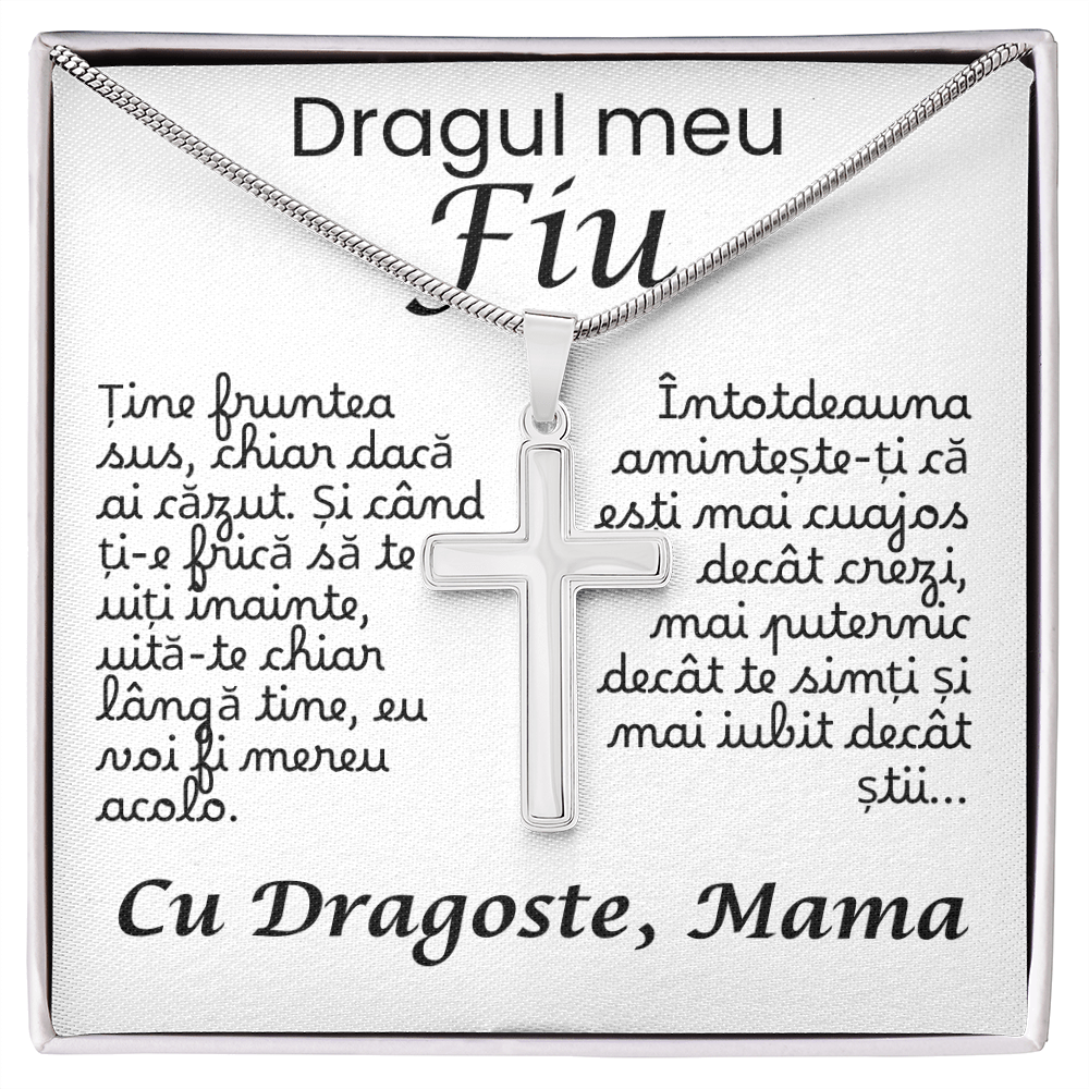 Cadou pentru fiul meu drag- lănțișor cruce