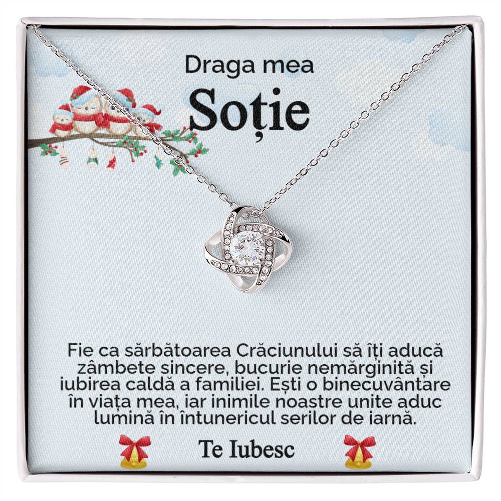 For My Dear Wife. Love Knot Necklace