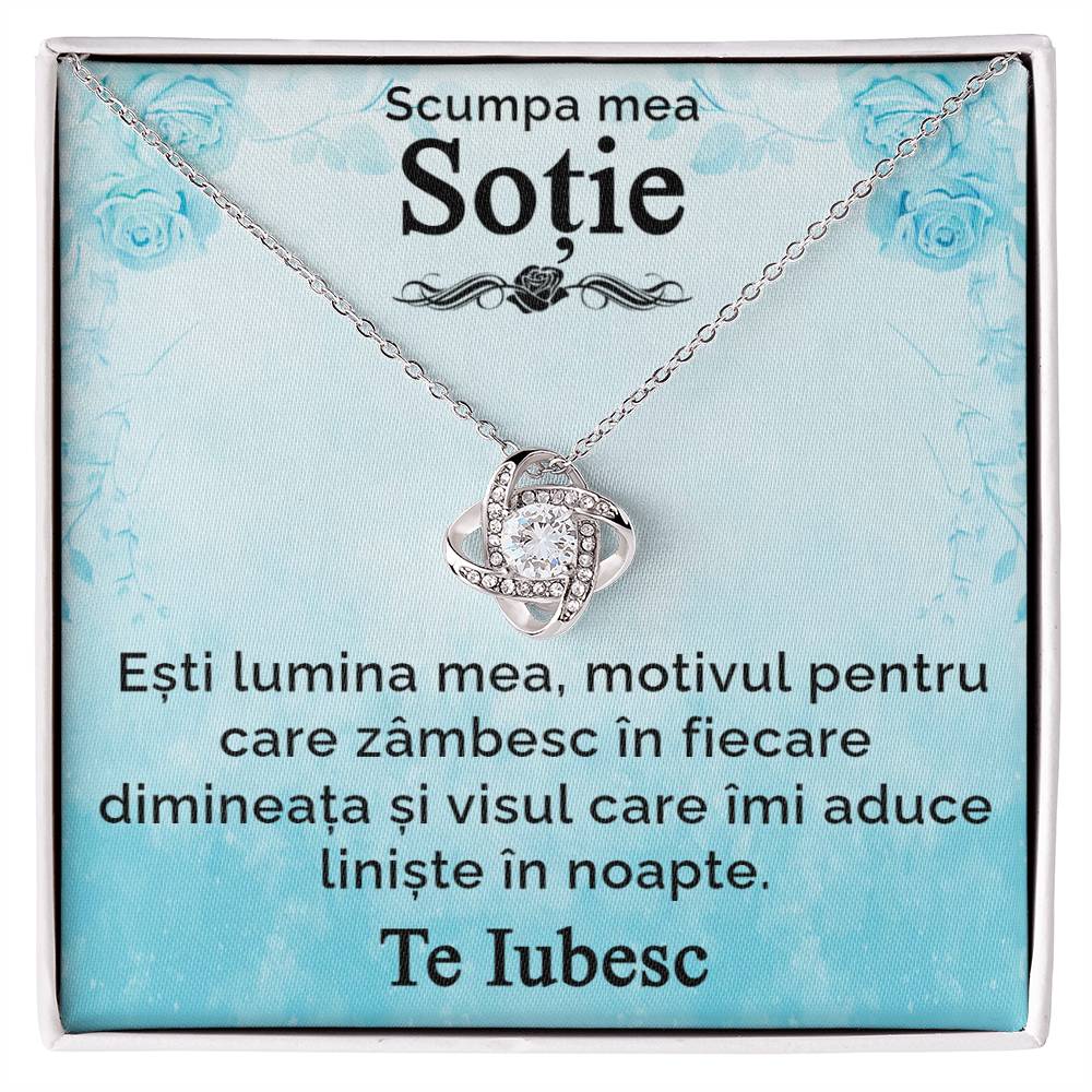 My dear wife, I love you - love knot necklace