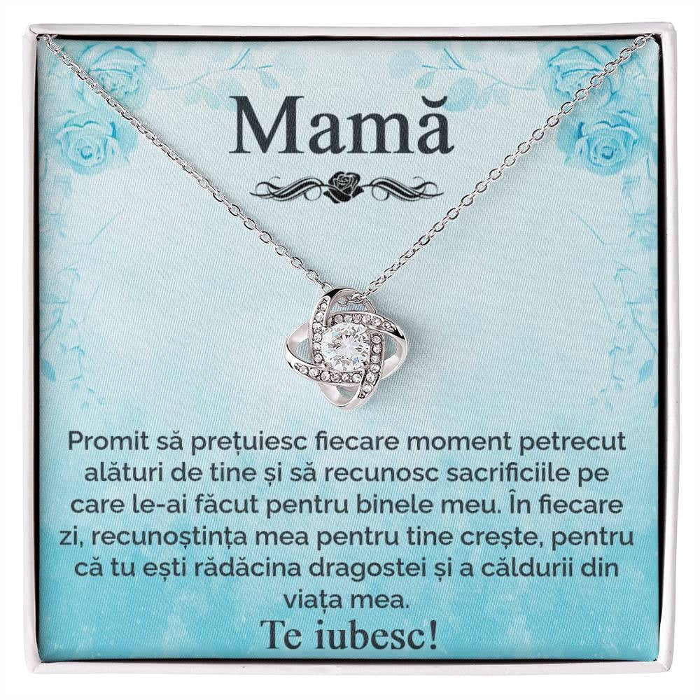 Mamă, te iubesc, colier love knot
