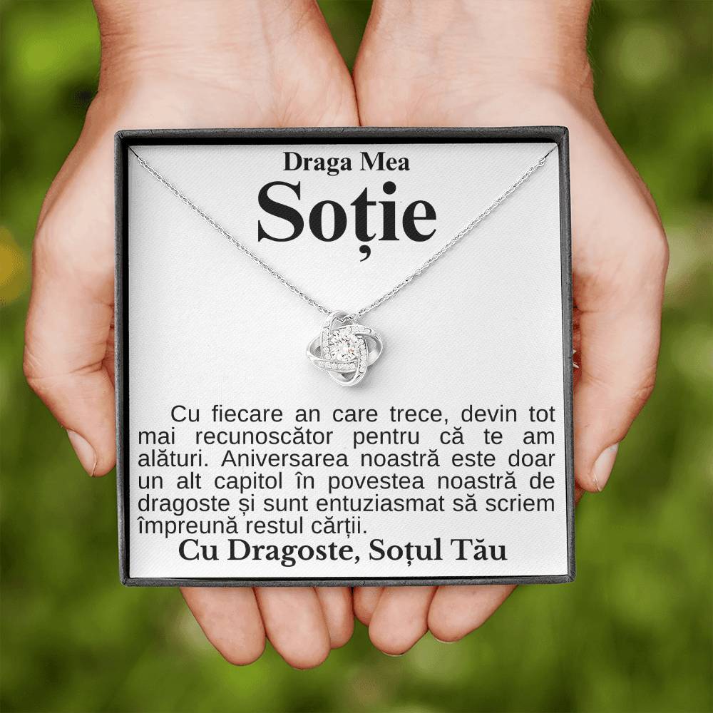 My Dear Wife - Love Knot Anniversary Necklace