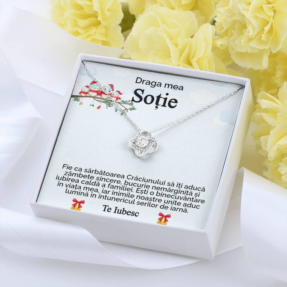 For My Dear Wife. Love Knot Necklace