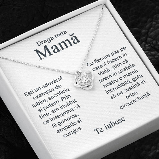 Draga mea mamă - Te iubesc - Colier Love Knot