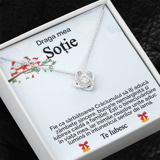 For My Dear Wife. Love Knot Necklace