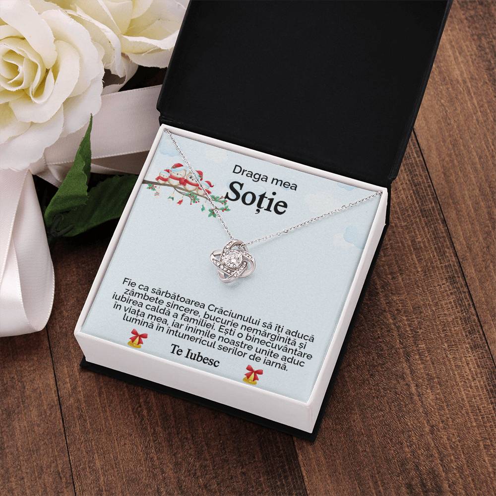 For My Dear Wife. Love Knot Necklace