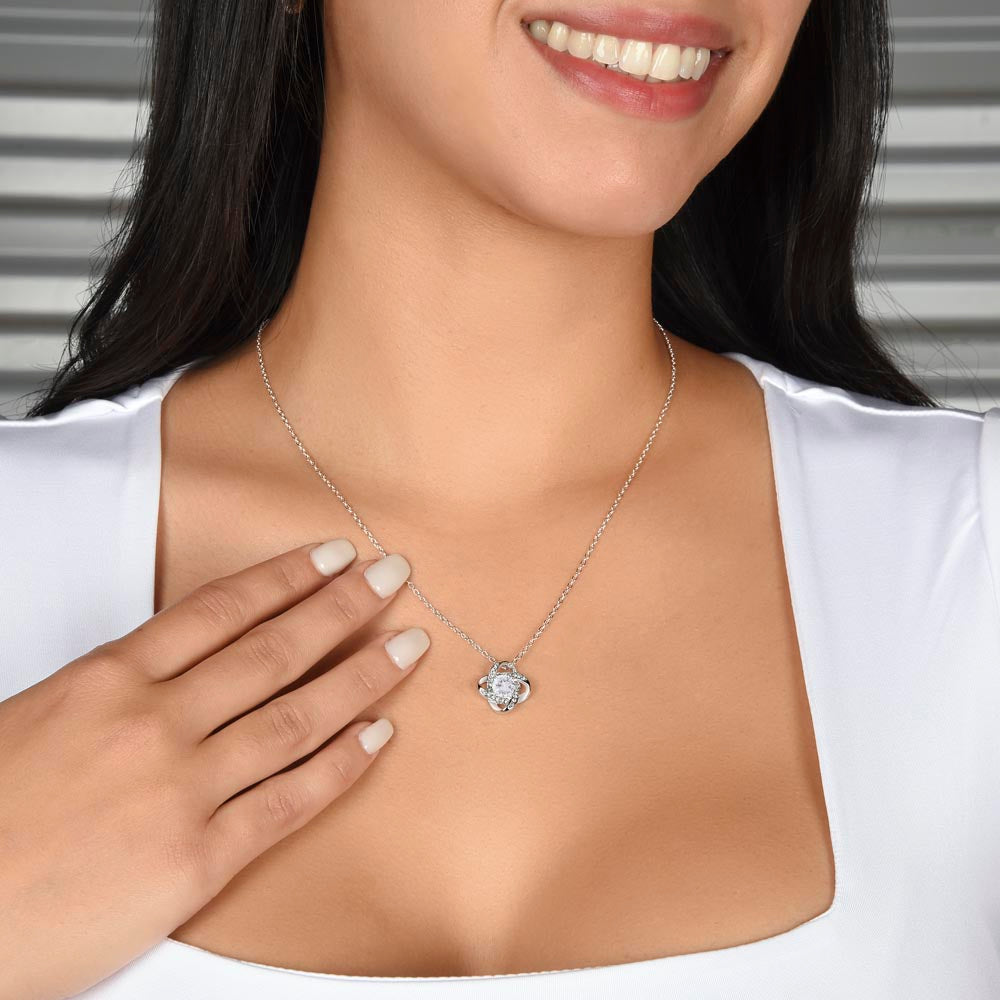 My dear wife, I love you - love knot necklace