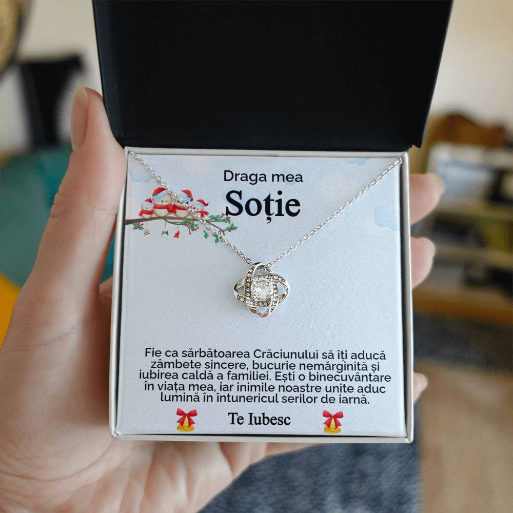 For My Dear Wife. Love Knot Necklace