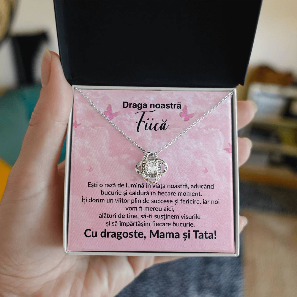 Draga Noastră Fiică- Colier Love Knot