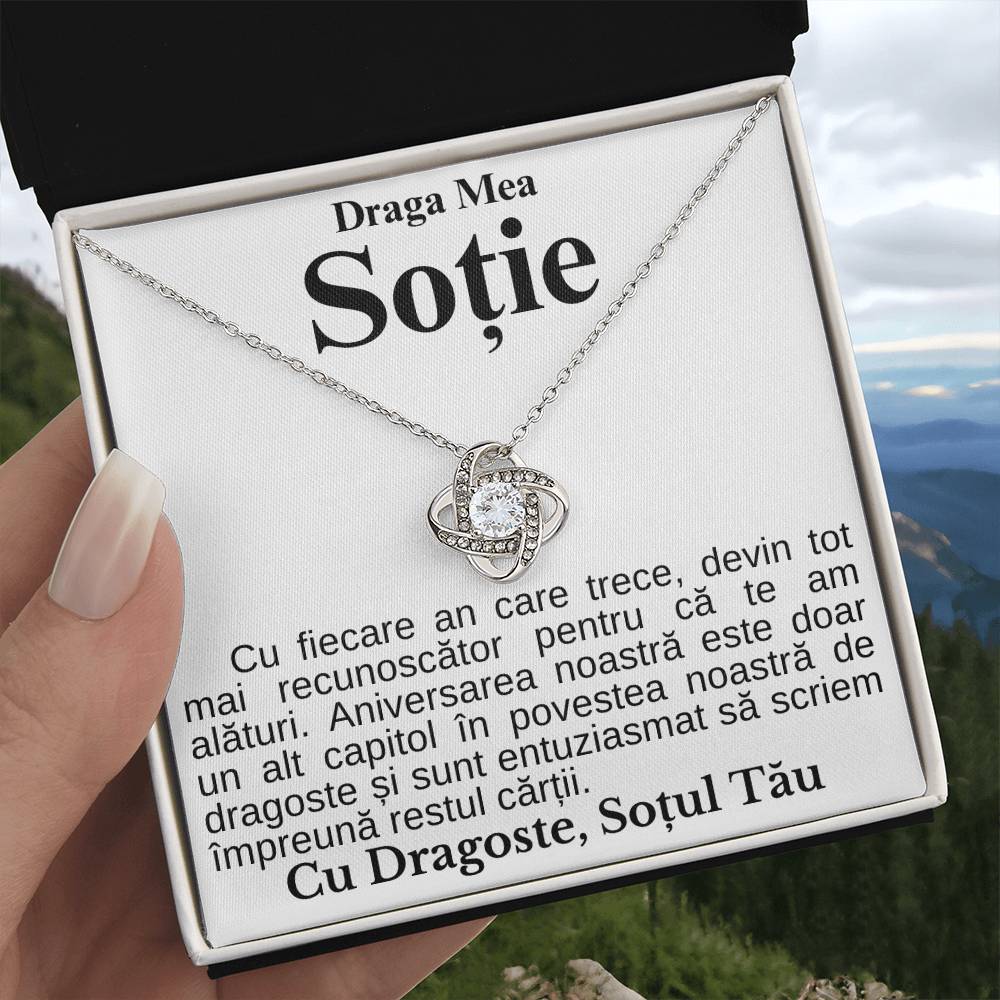 My Dear Wife - Love Knot Anniversary Necklace