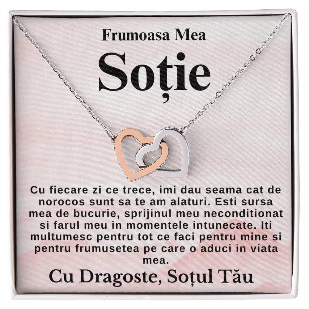 My Dear Wife – Pair of Hearts Necklace