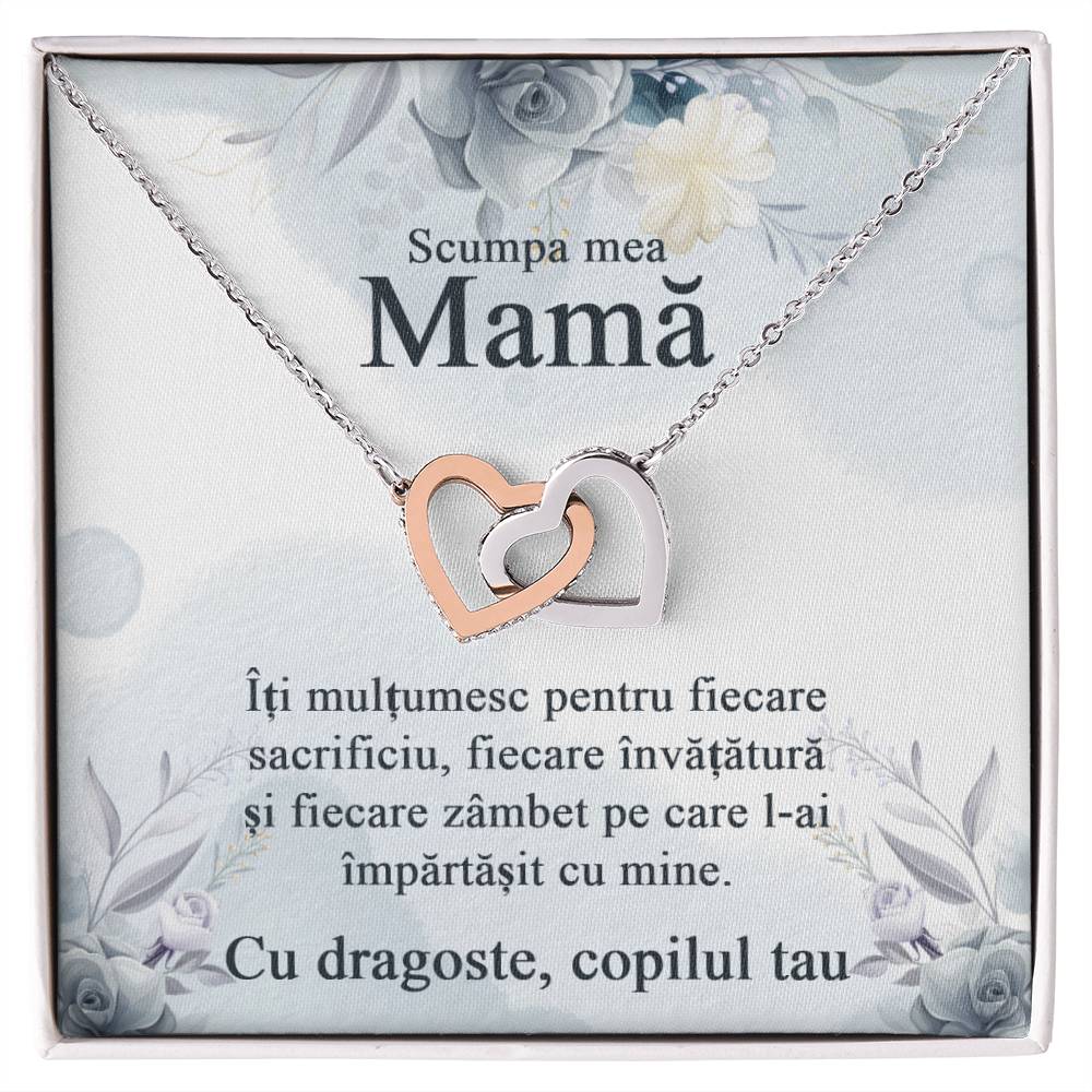 Scumpa mea mamă - Colier Inimi Pereche