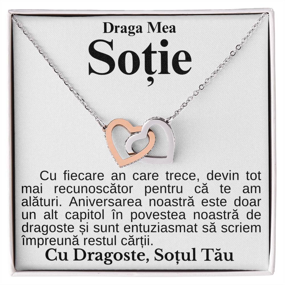 My Dear Wife - Pair of Hearts Necklace