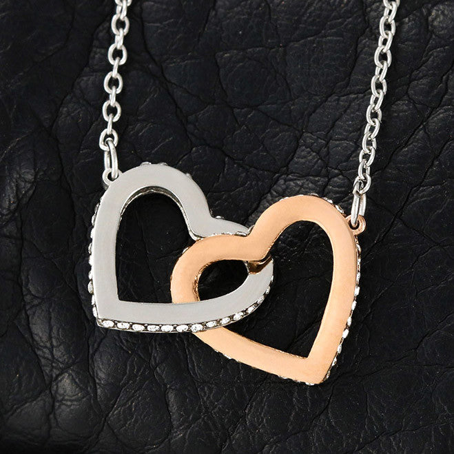 For My Dear Wife. Pair of Hearts Necklace