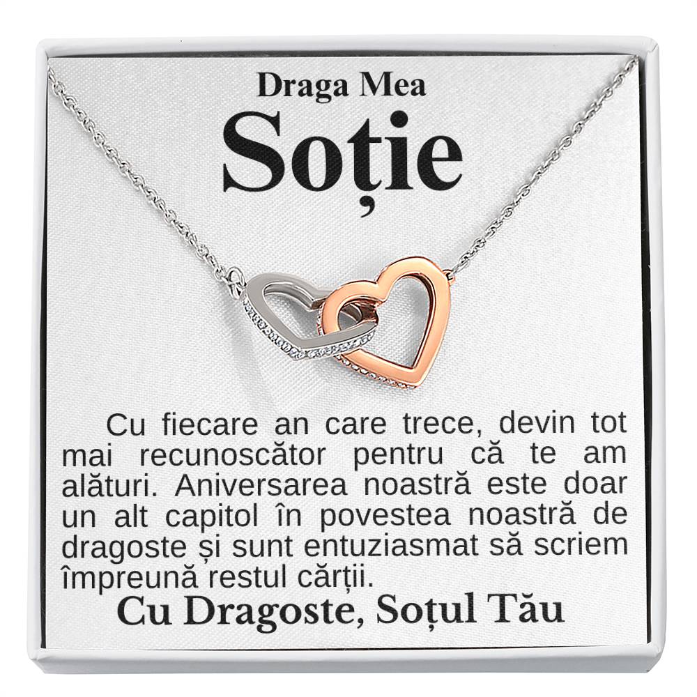 My Dear Wife - Pair of Hearts Necklace