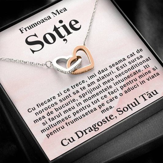 My Dear Wife – Pair of Hearts Necklace