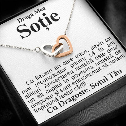 My Dear Wife - Pair of Hearts Necklace