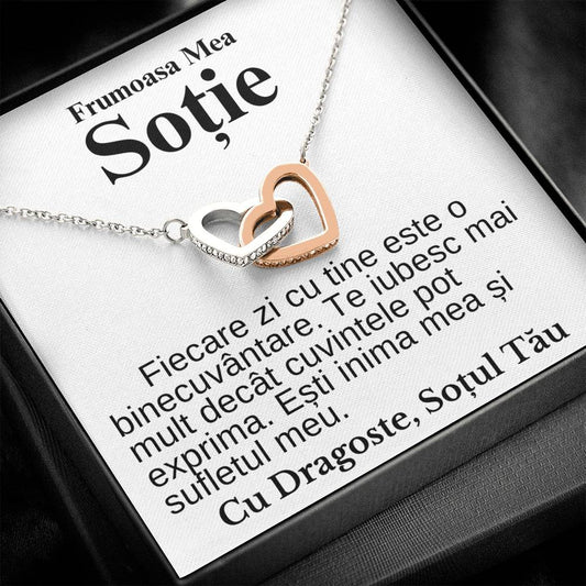 My Beautiful Wife - Love Pair Hearts Necklace