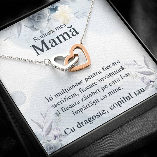 Scumpa mea mamă - Colier Inimi Pereche