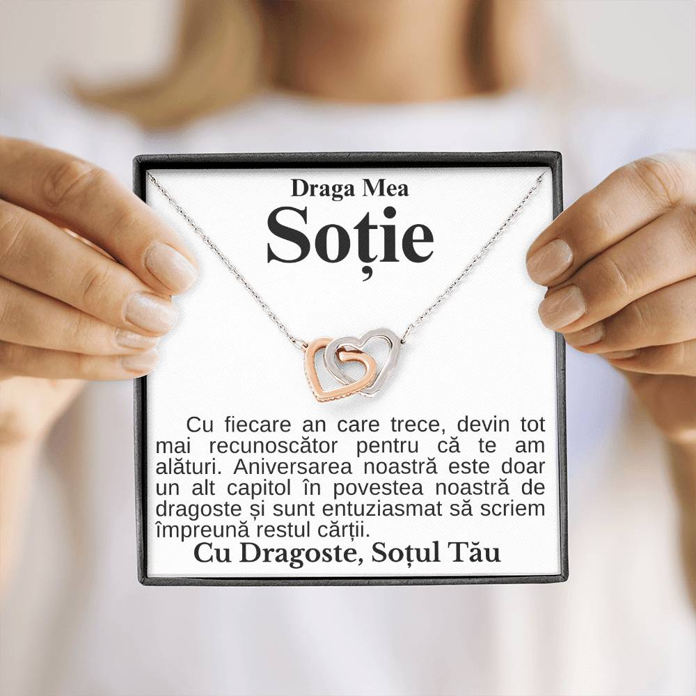My Dear Wife - Pair of Hearts Necklace