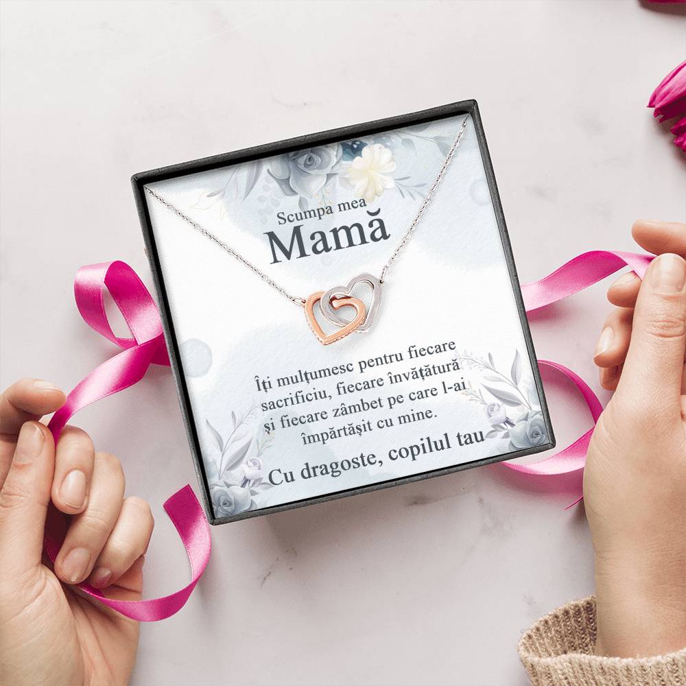 Scumpa mea mamă - Colier Inimi Pereche