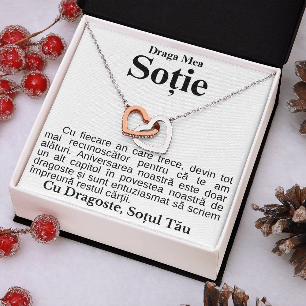 My Dear Wife - Pair of Hearts Necklace