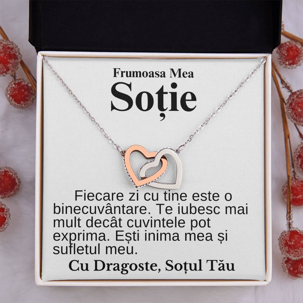 My Beautiful Wife - Love Pair Hearts Necklace