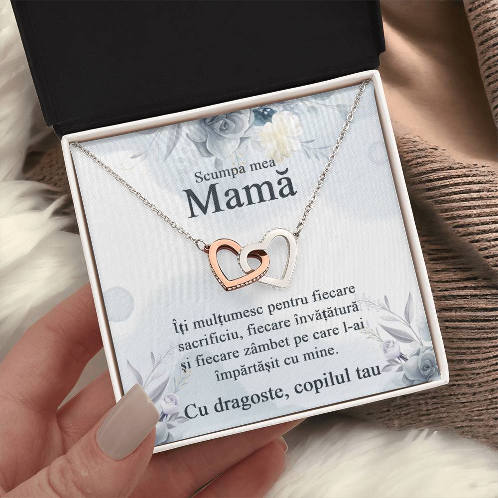 Scumpa mea mamă - Colier Inimi Pereche