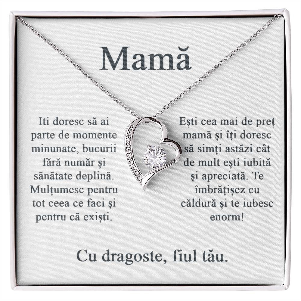 Pentru mamă de la fiu - Colier Inimă