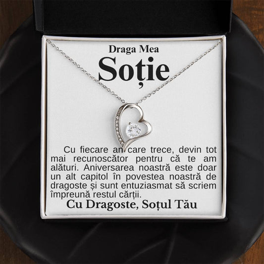 My Dear Wife-Heart Diamond Necklace