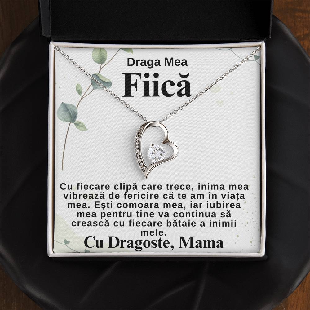 Draga Mea Fiică-Colier Inimă de la Mama
