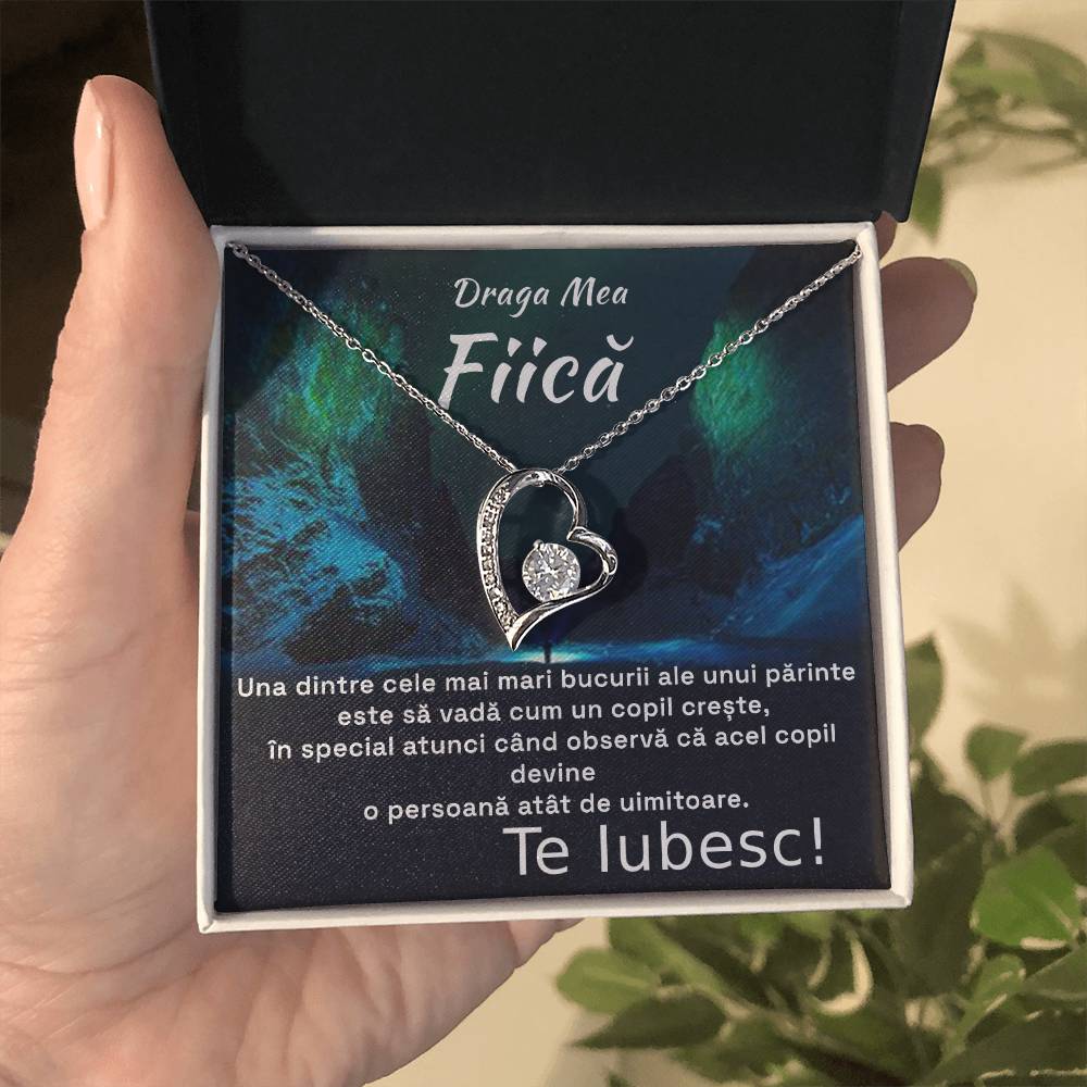 Draga Mea Fiică- Colier Heart Iubire