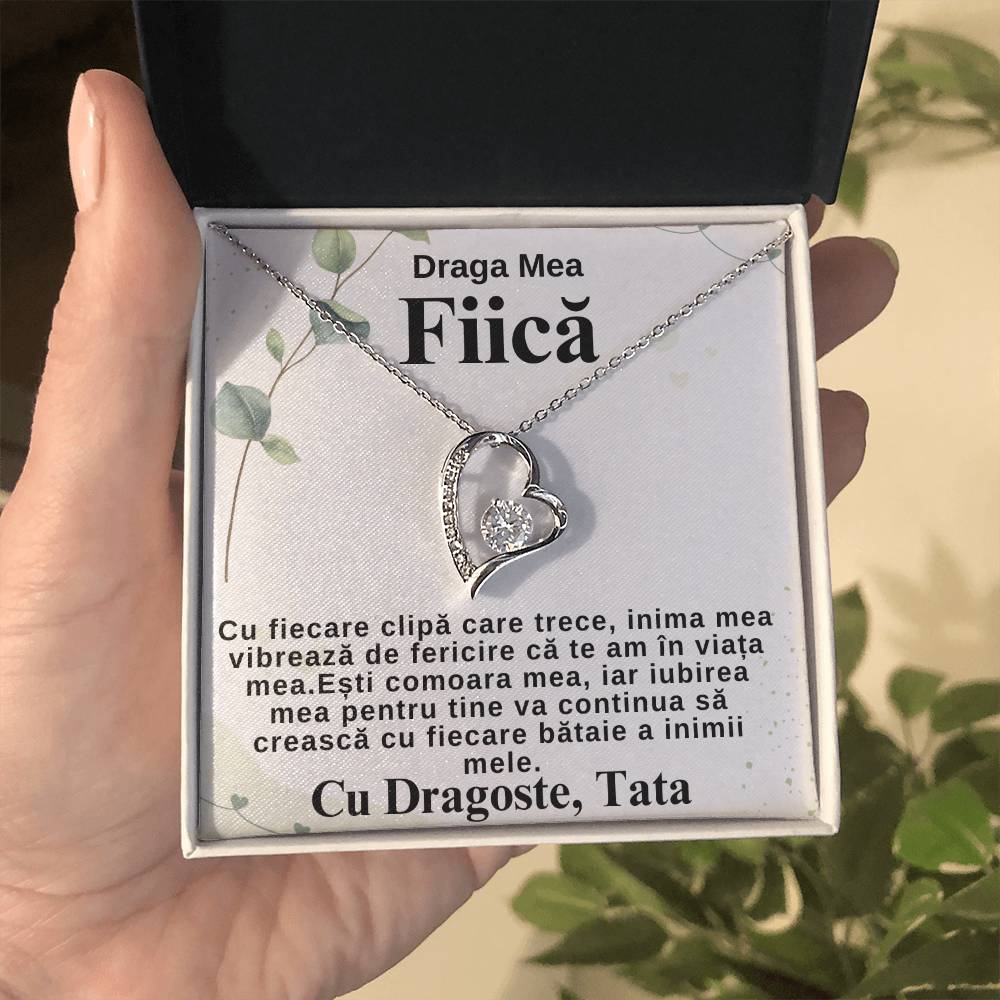Draga Mea Fiică-Colier Inima Forever