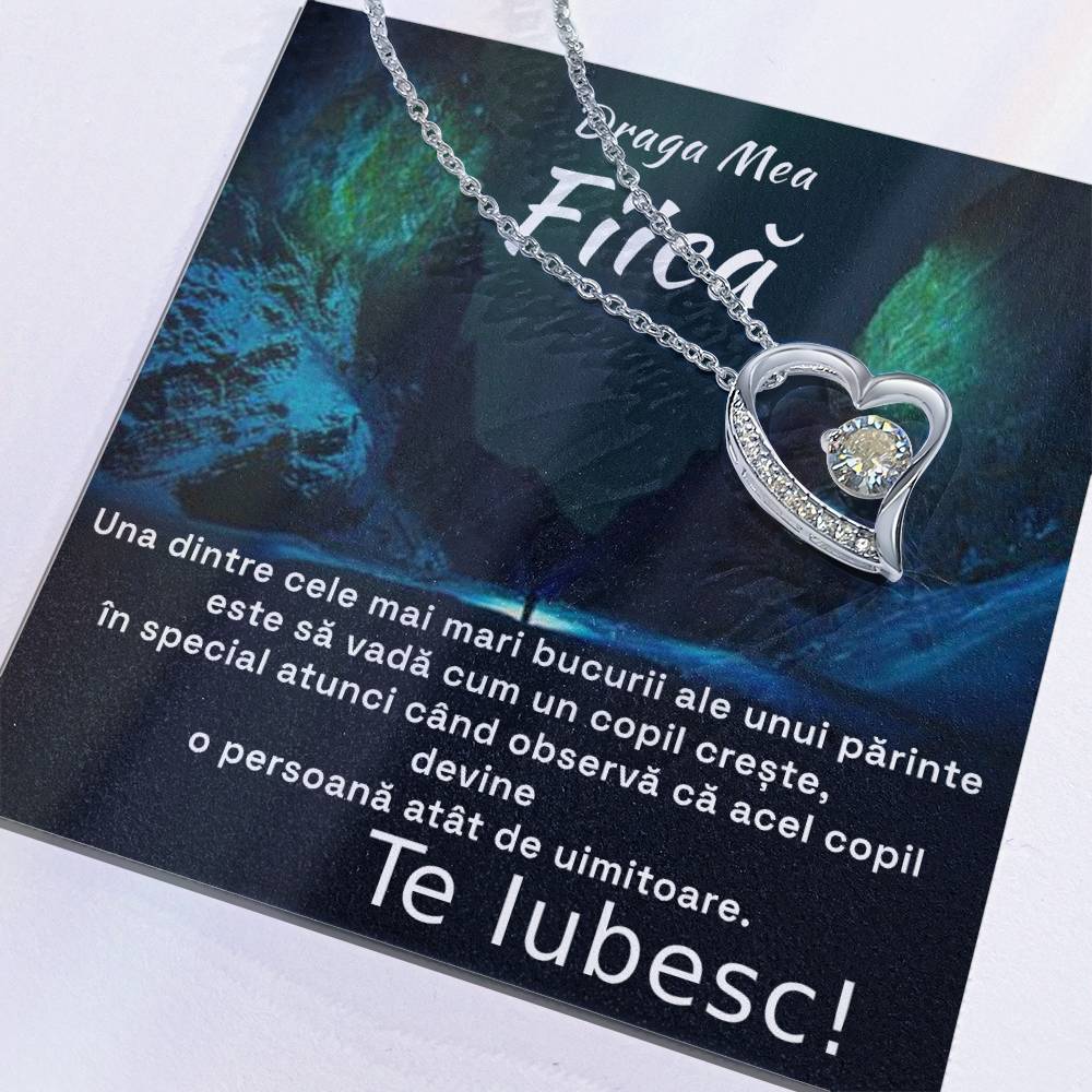 Draga Mea Fiică- Colier Heart Iubire