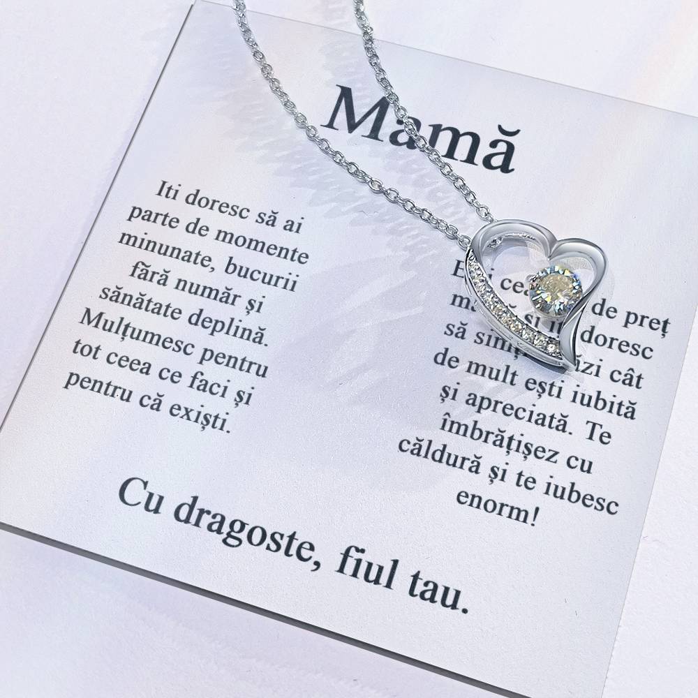 Pentru mamă de la fiu - Colier Inimă