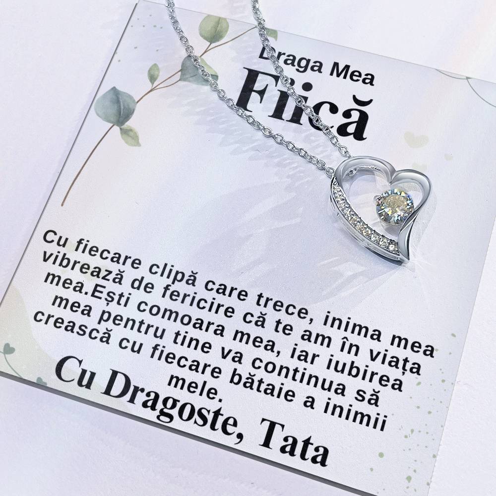 Draga Mea Fiică-Colier Inima Forever