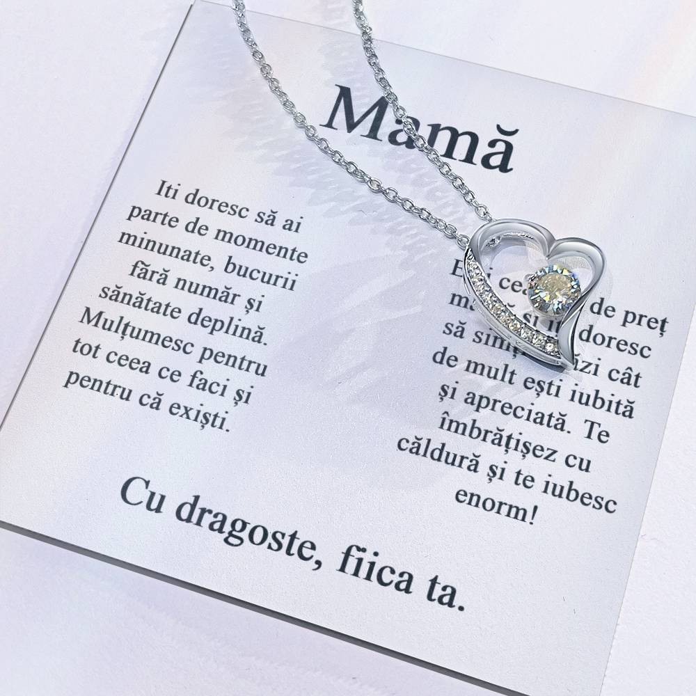 Pentru mamă de la fiica - colier inimă