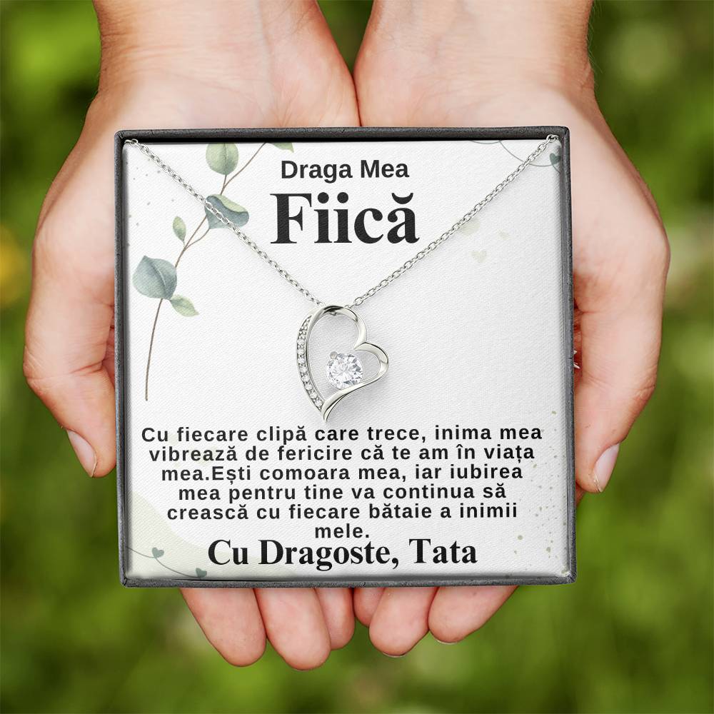 Draga Mea Fiică-Colier Inima Forever