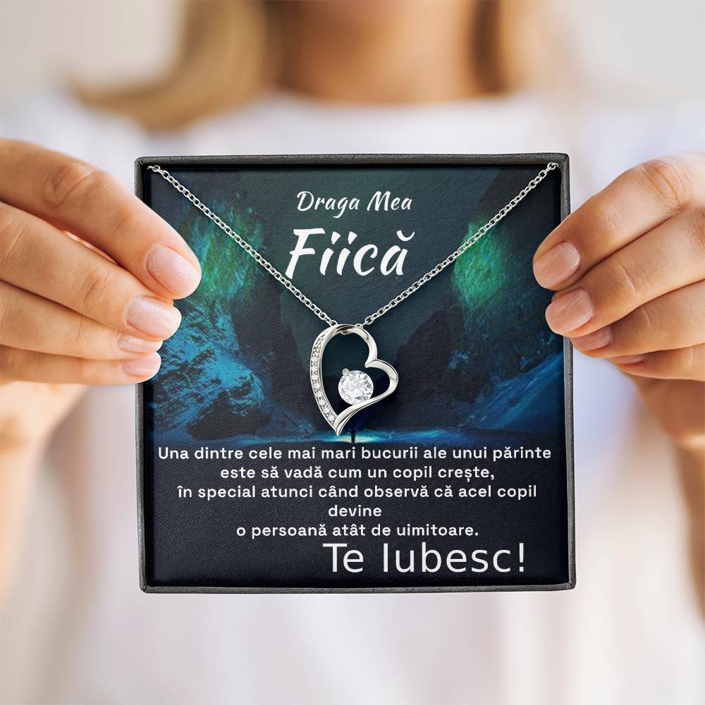 Draga Mea Fiică- Colier Heart Iubire