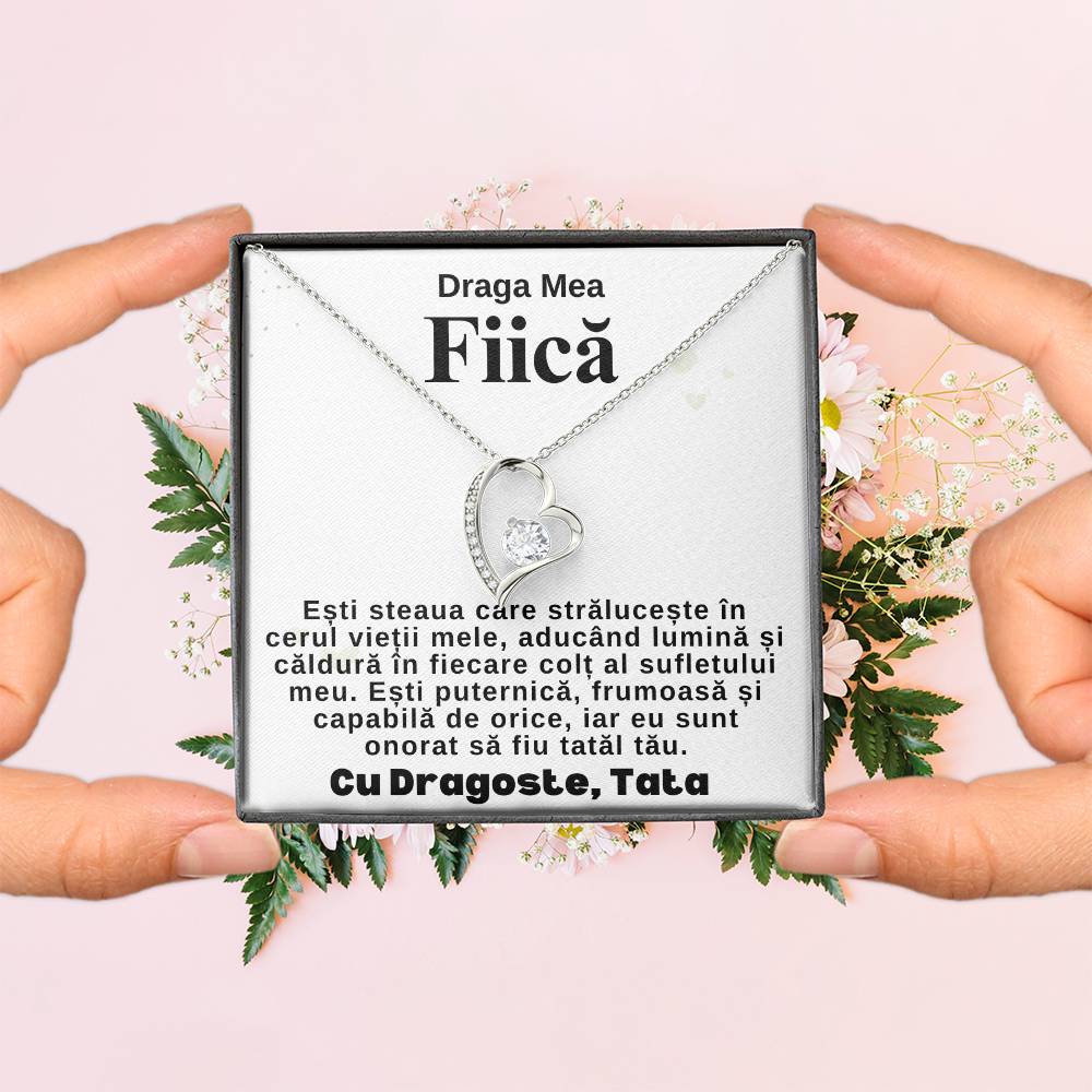 Draga Mea Fiică- Colier Heart Love