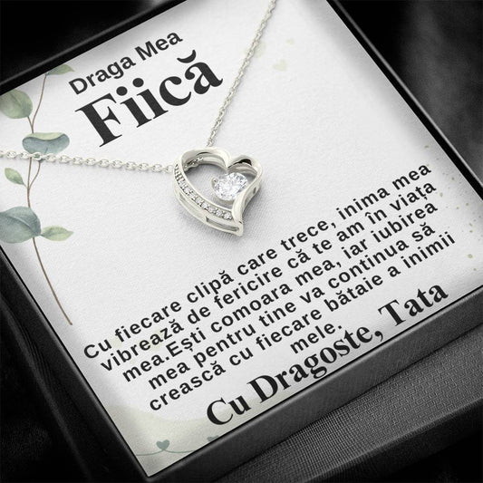 My Dear Daughter-Heart Necklace Forever