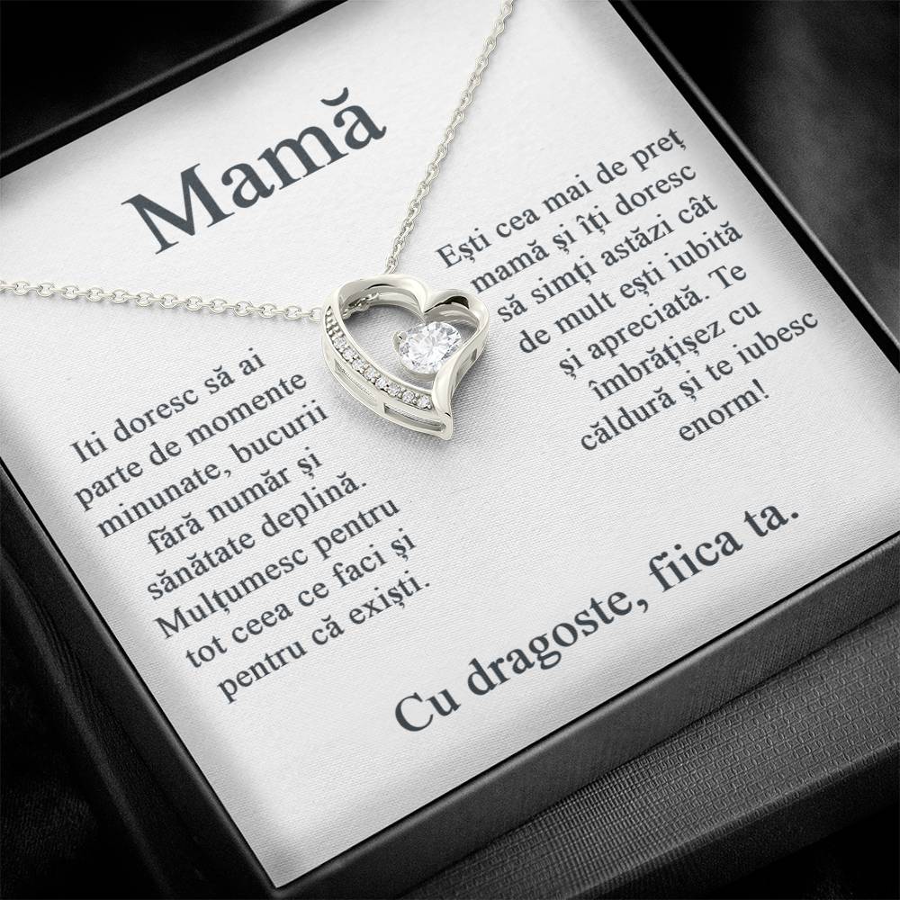 Pentru mamă de la fiica - colier inimă