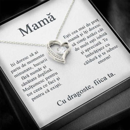 Pentru mamă de la fiica - colier inimă